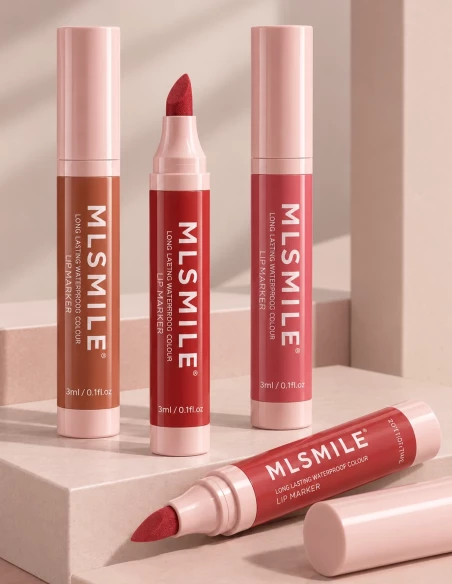 Feutres à lèvres Color Lock en plusieurs teintes avec pointe biseautée précise
