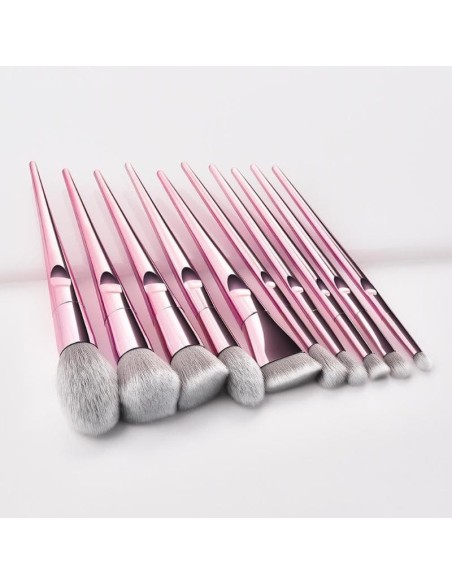 Kit Pinceau à Maquillage Rose Gold Métal