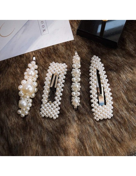 Barrettes perlées