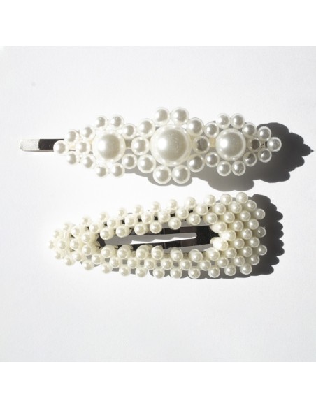 Pinces à cheveux perlées