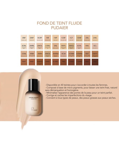 Fond de teint Fluide Pudaier