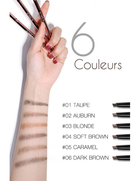 Crayon à sourcils triangulaire ultra fin | 6 couleurs | 123 Cosmé