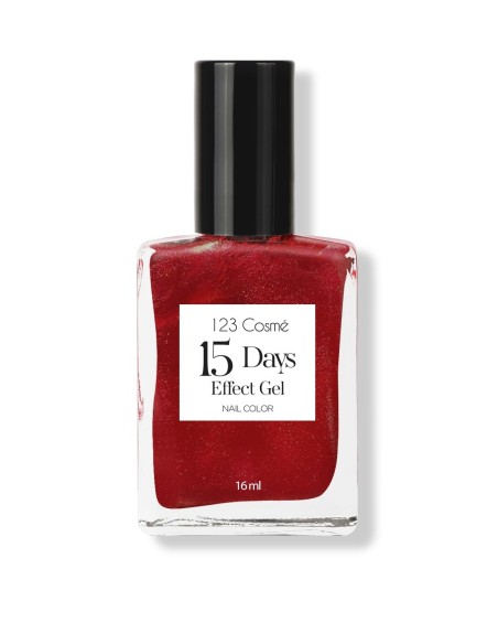 vernis effet gel rouge pailleté nacré