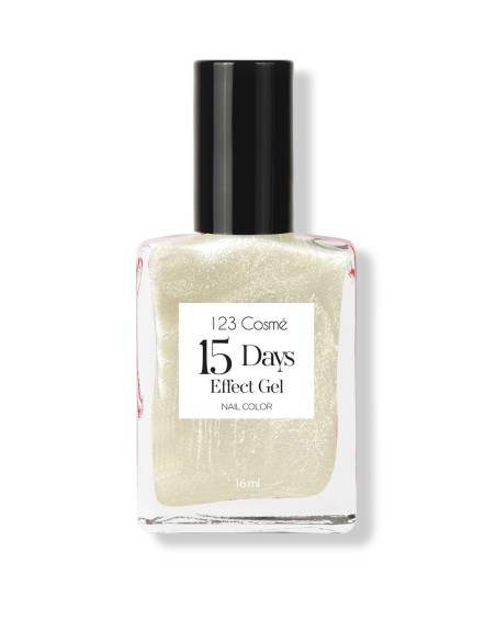 vernis effet gel blanc nacré pailleté