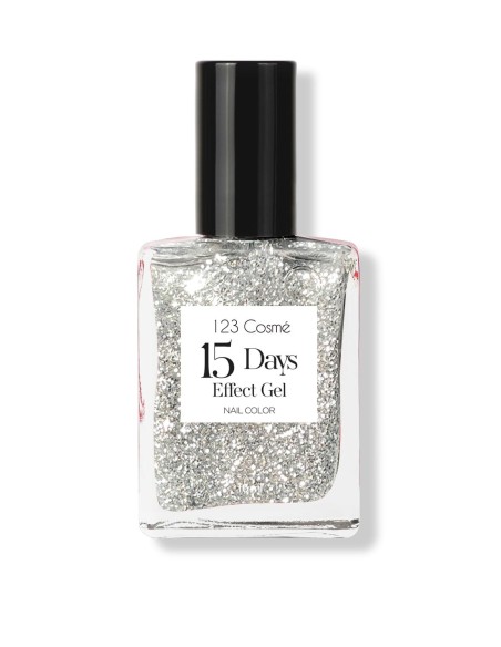 vernis effet gel paillettes argentées