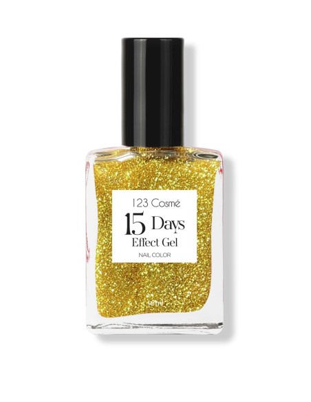 vernis effet gel paillettes dorées