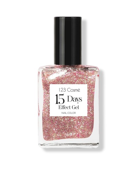 vernis effet gel paillettes rose