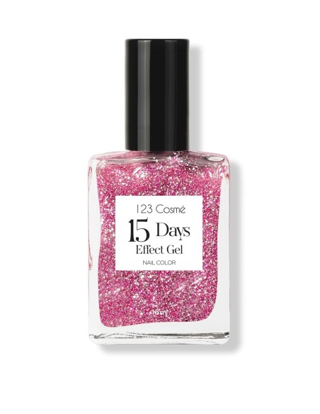 vernis effet gel paillettes rose