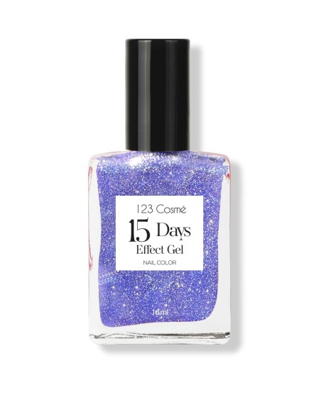 vernis effet gel paillettes mauve bleuté