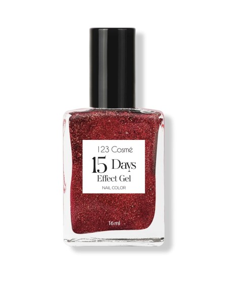 vernis effet gel paillettes rouge