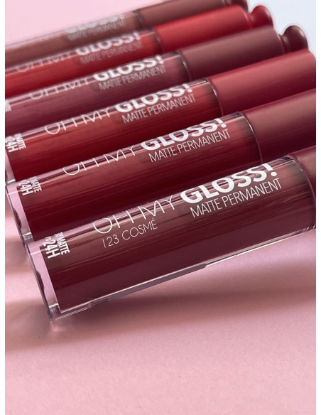 Rouge à lèvres mat Oh My Gloss | 12 Couleurs incroyables| 123 Cosmé