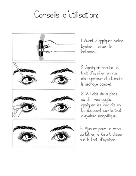 comment appliquer ces faux cils aimantés magnétiques