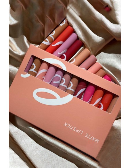 Set de 12 Rouge à lèvres Mat pas cher - 123 Cosme