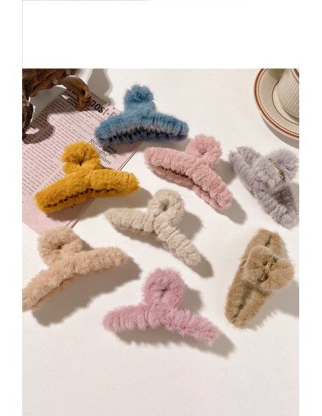 Pince à cheveux Bleu Duveteux