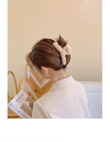 Pince à cheveux Moutarde Duveteux