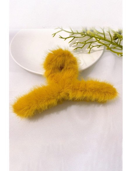 Pince à cheveux Moutarde Duveteux