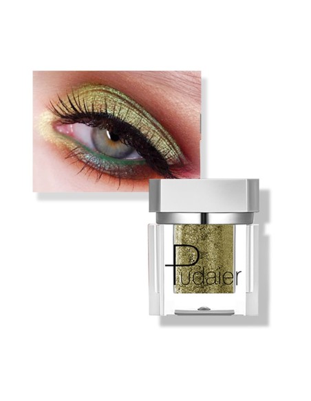 fard à paupières holographique vert et or - maquillage pas cher - 123 Cosmé