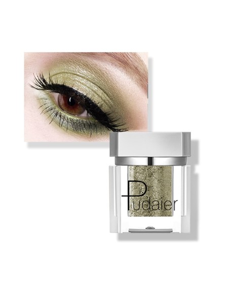 fard à paupières holographique vert et argent - maquillage pas cher - 123 Cosmé