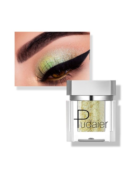 fard à paupières holographique vert doré - maquillage pas cher - 123 Cosmé