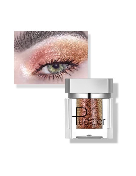 fard à paupières holographique rose et cuivre - maquillage pas cher - 123 Cosmé