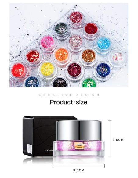 Paillettes Intenses - Yeux, lèvres, ongles - 36 Couleurs - 123 Cosmé