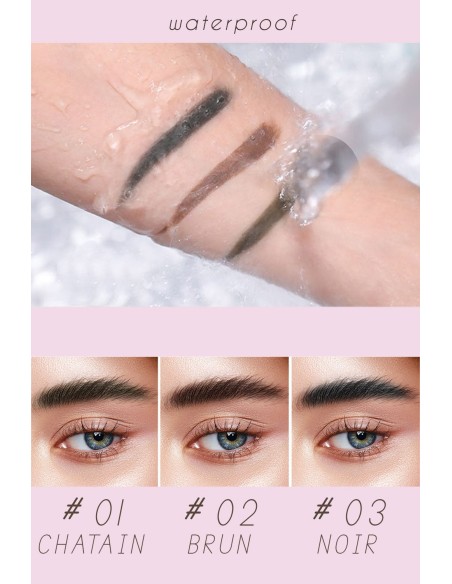 Palette cire à sourcils - Noir Brun châtain - 123 Cosmé