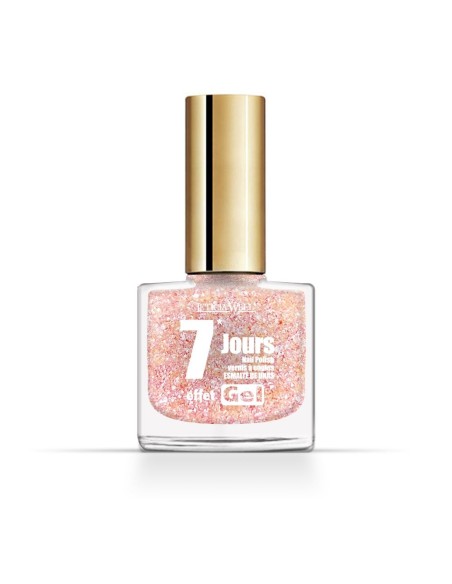 vernis paillettes rose poudrés