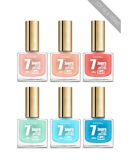 lot de 6 vernis effet gel summer