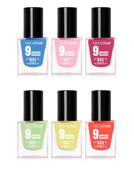 lot de 6 vernis effet gel tropical