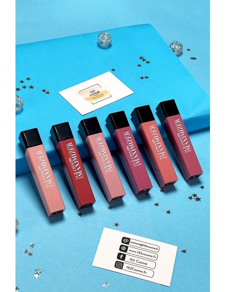 Lot de 6 Gloss Acide hyaluronique - couleur Rose - 123 Cosmé