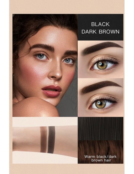 Tampon à sourcils 2 en 1pour les sourcils foncés