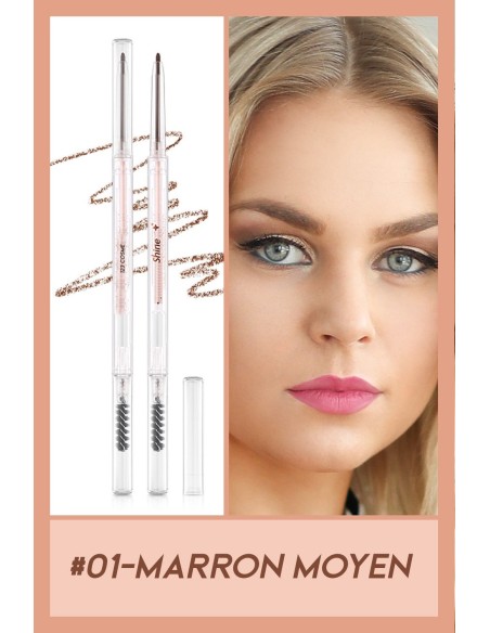 Crayon à sourcils avec brosse pour blonde - 123 Cosmé