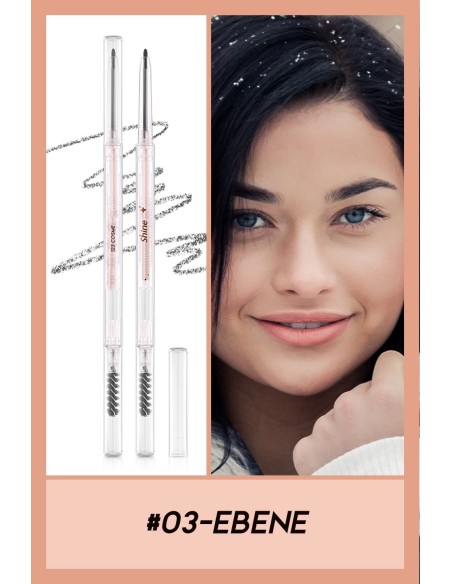 Crayon à sourcils noir gris avec brosse - 123 Cosmé