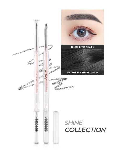 Crayon à sourcils noir clair avec brosse - 123 Cosmé