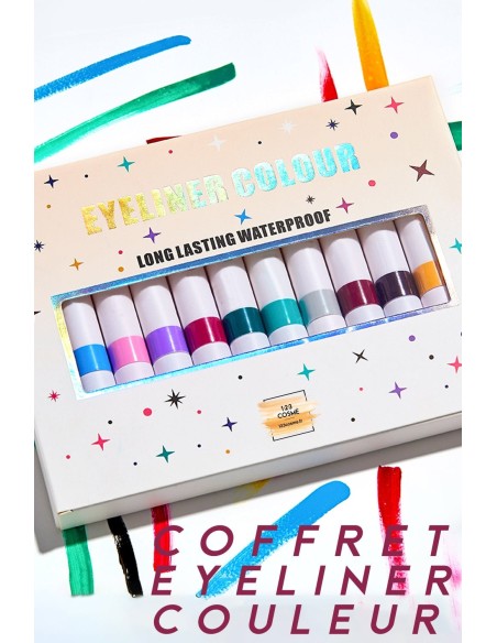 Coffret 12 Eye-liner Couleur