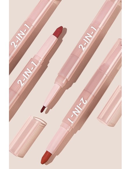 Rouge à lèvres Crayon 2 en 1|Crayon et Rouge à lèvres Mat|123 Cosmé