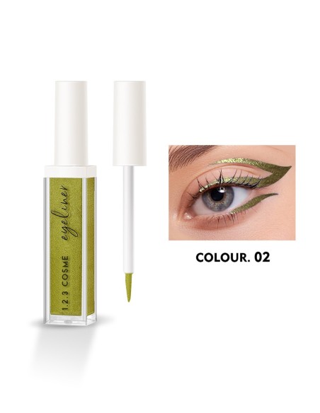 Eyeliner Couleur Métallique Intense | 12 Couleurs | 123 Cosmé