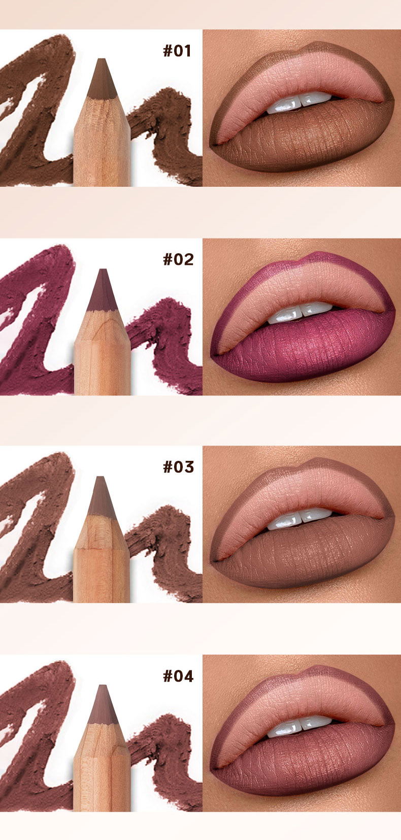 Crayon Contour Waterproof Make Me Up - Multi-couleurs, Tenue Longue, 5ml, Neuf